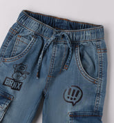 pantalone denim cargo bambino